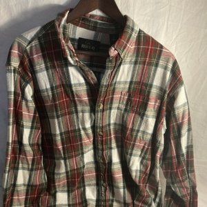Vintage Mens L Redhead Plaid Flannel Shirt